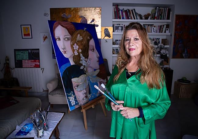 Luz con sus pinceles.